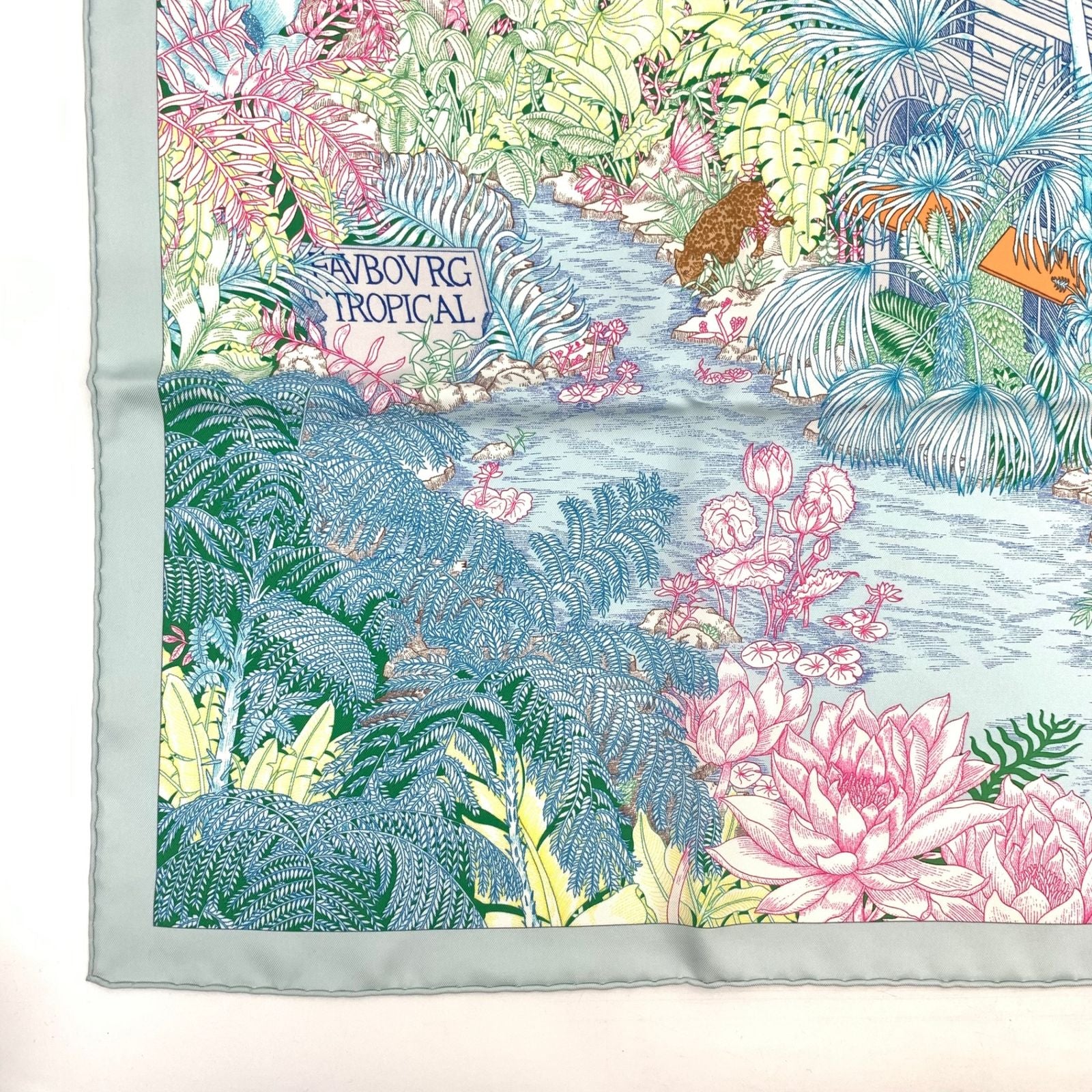 Hermes Carre 90 Faubourg Tropical Collection Multicolor Scarf — view 6