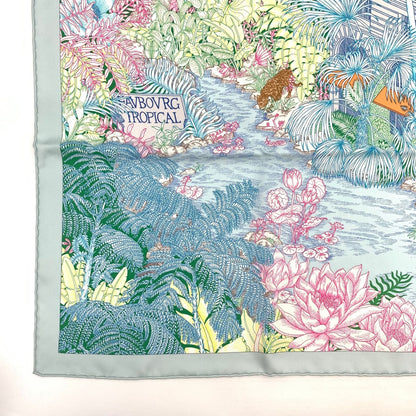 Hermes Carre 90 Faubourg Tropical Collection Multicolor Scarf — view 6