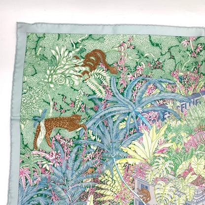Hermes Carre 90 Faubourg Tropical Collection Multicolor Scarf — view 3