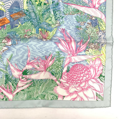 Hermes Carre 90 Faubourg Tropical Collection Multicolor Scarf — view 5