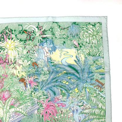 Hermes Carre 90 Faubourg Tropical Collection Multicolor Scarf — view 4