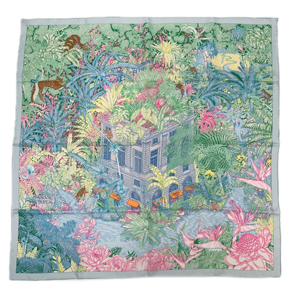 Hermes Carre 90 Faubourg Tropical Collection Multicolor Scarf — view 2