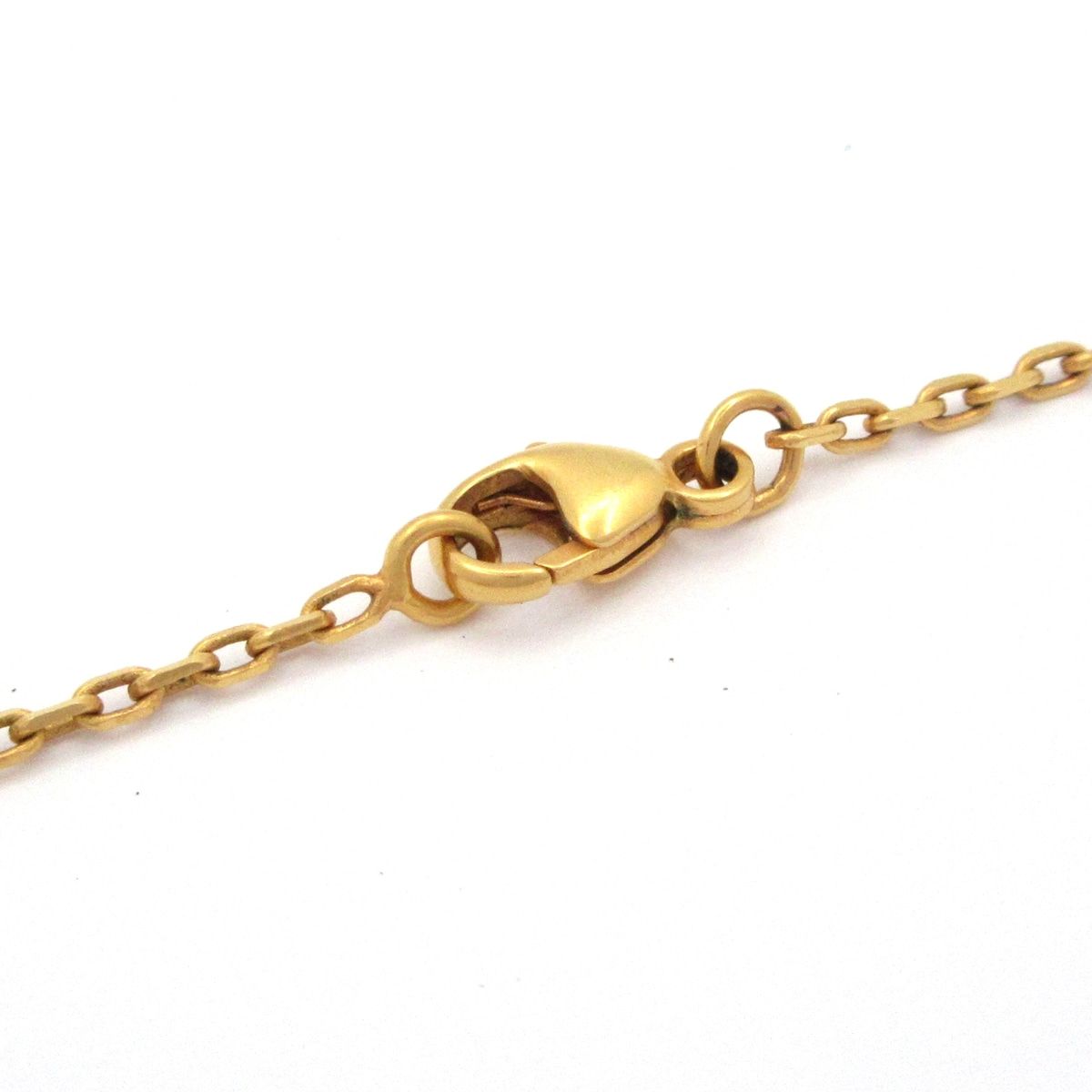 Hermes Necklace Chaine D'ancre Leather Gold Brown — view 4