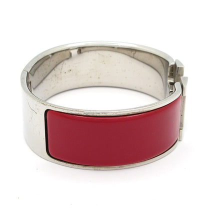 Hermes Bangle Clic Clac Silver Bordeaux Bracelet — view 2