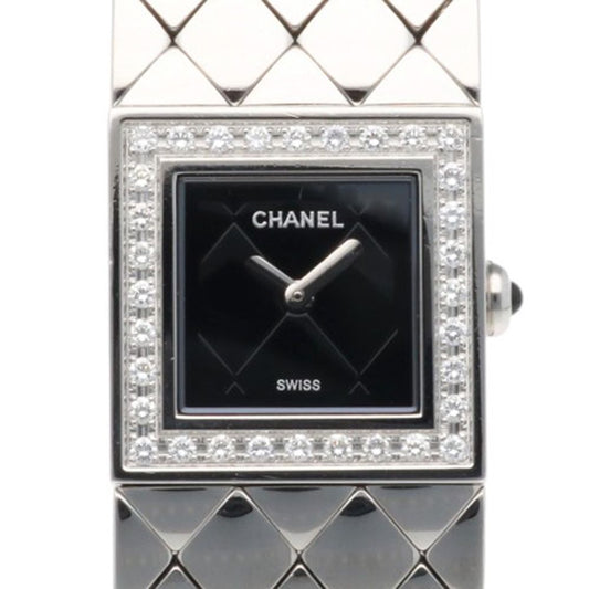 Chanel Quilted Watch Stainless Steel Quartz