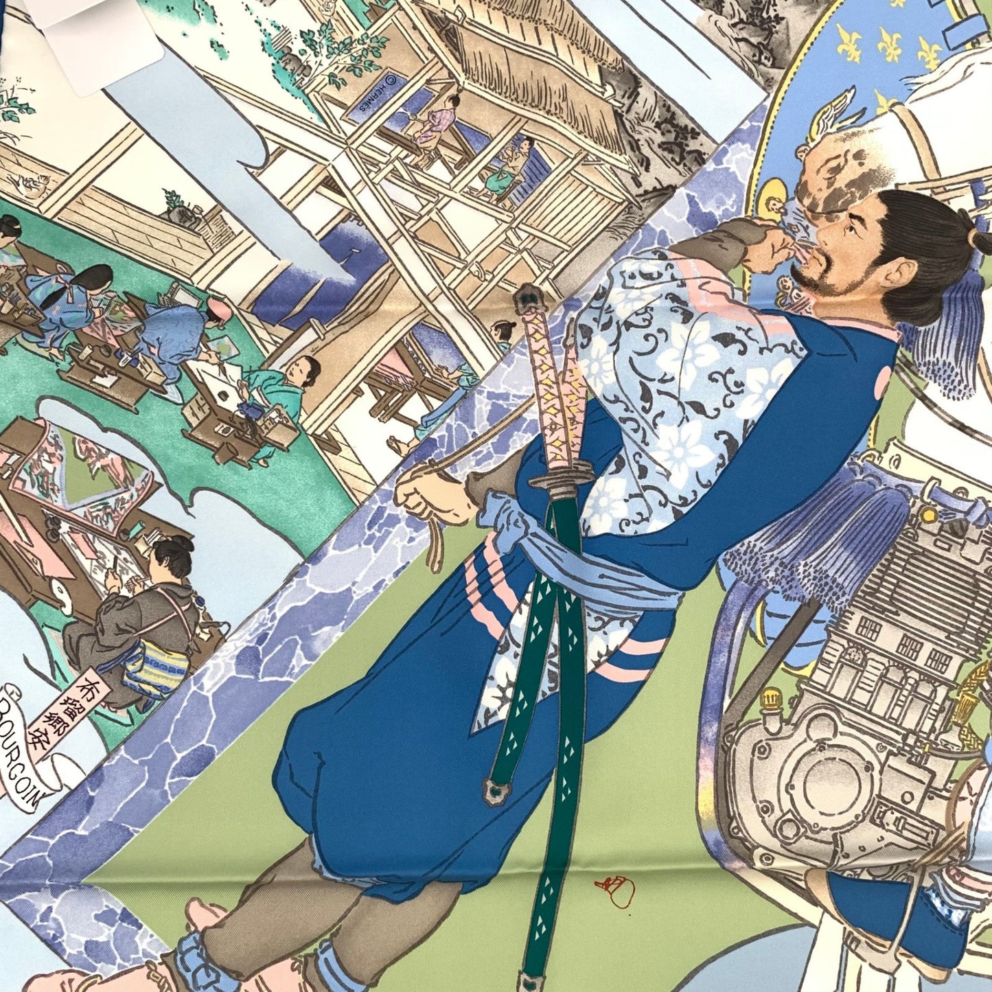 Hermes Carre 90 les Artisans D'hermes Scarf Silk — view 8
