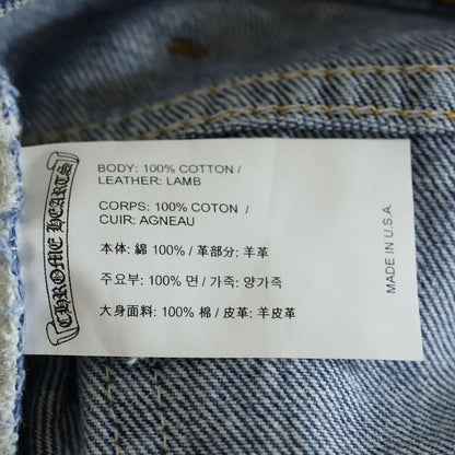 Chrome Hearts Vntg Blu Orng Tab 517 Washed Denim Pants with Cross Patch Indigo — view 8