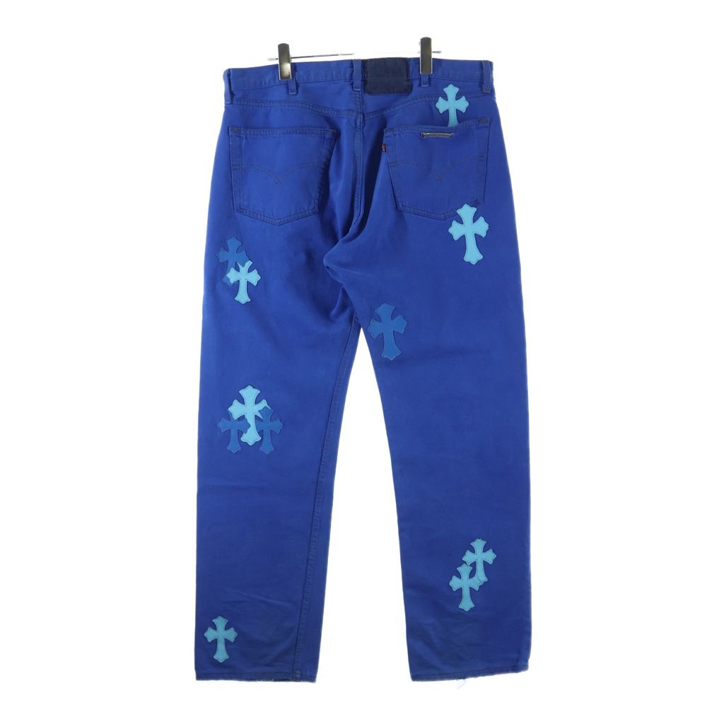 Chrome Hearts Vntg Jean Blu Red Tab Washed Pants with Cross Patch — view 2