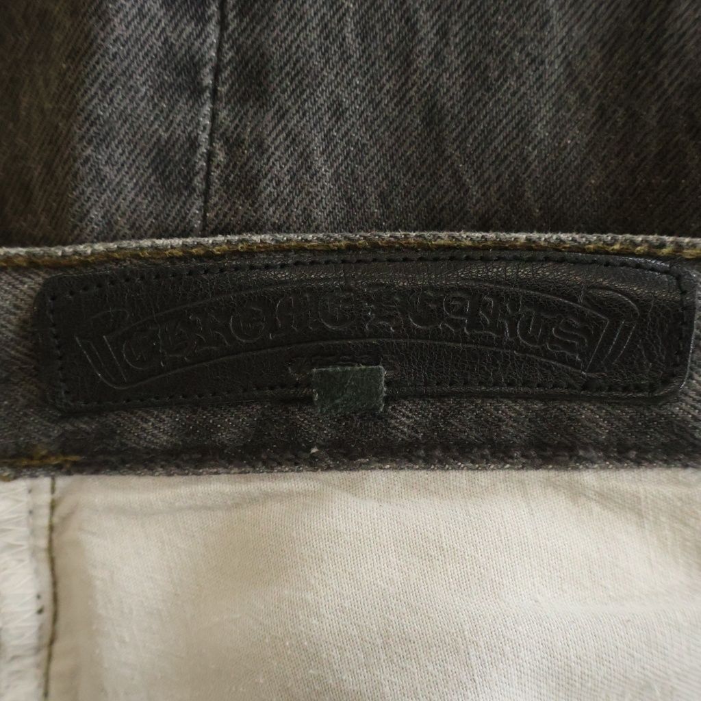 Chrome Hearts Vntg Jean Blk Red Tab Washed Pants Black with Cross Patch — view 6