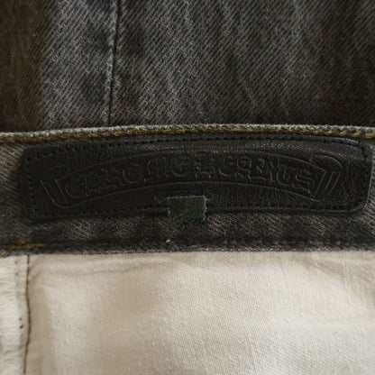 Chrome Hearts Vntg Jean Blk Red Tab Washed Pants Black with Cross Patch — view 6