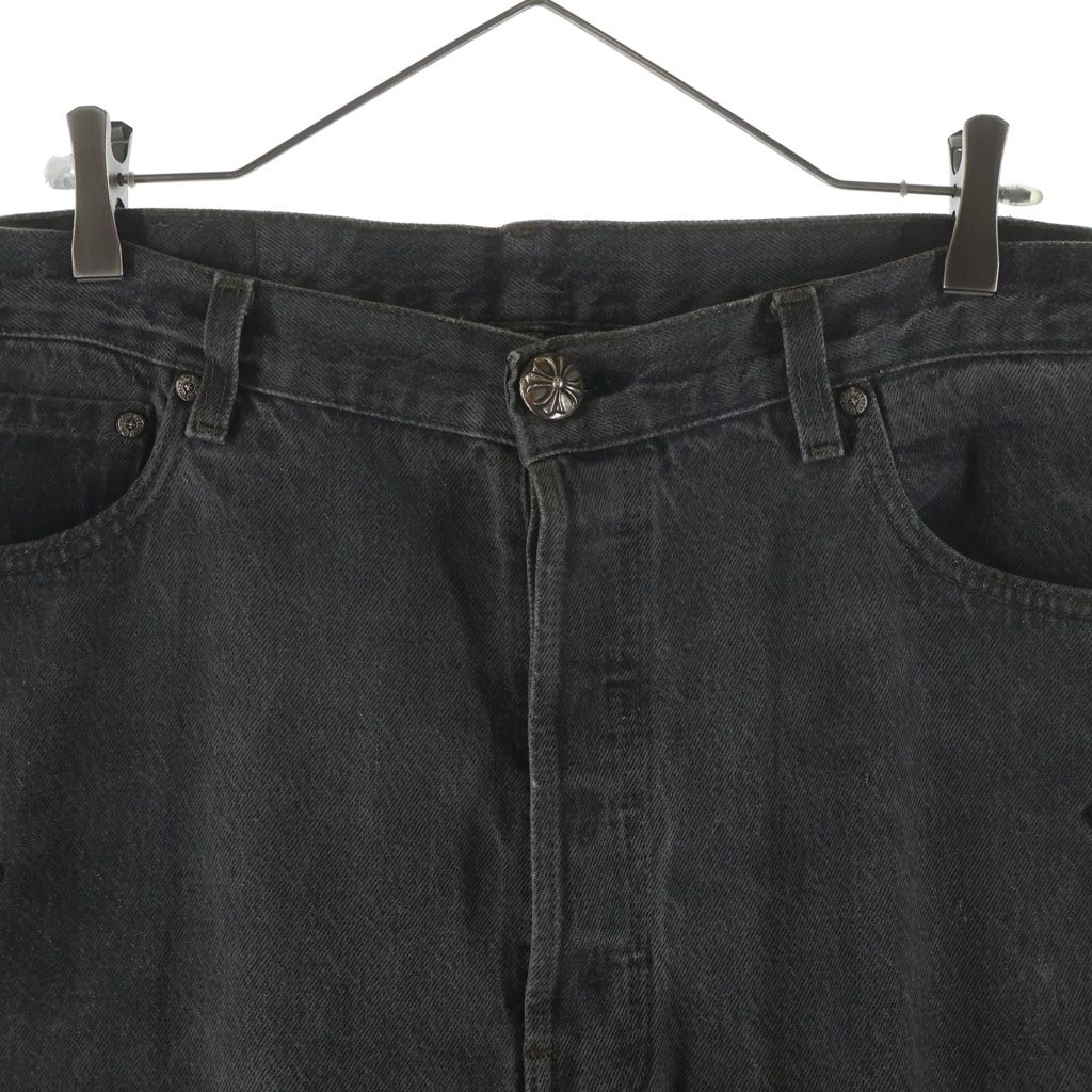 Chrome Hearts Vntg Jean Blk Red Tab Washed Pants Black with Cross Patch — view 3