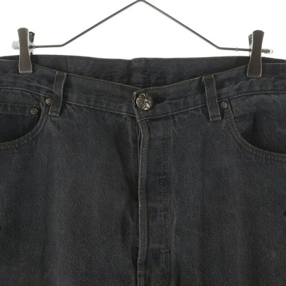 Chrome Hearts Vntg Jean Blk Red Tab Washed Pants Black with Cross Patch — view 3