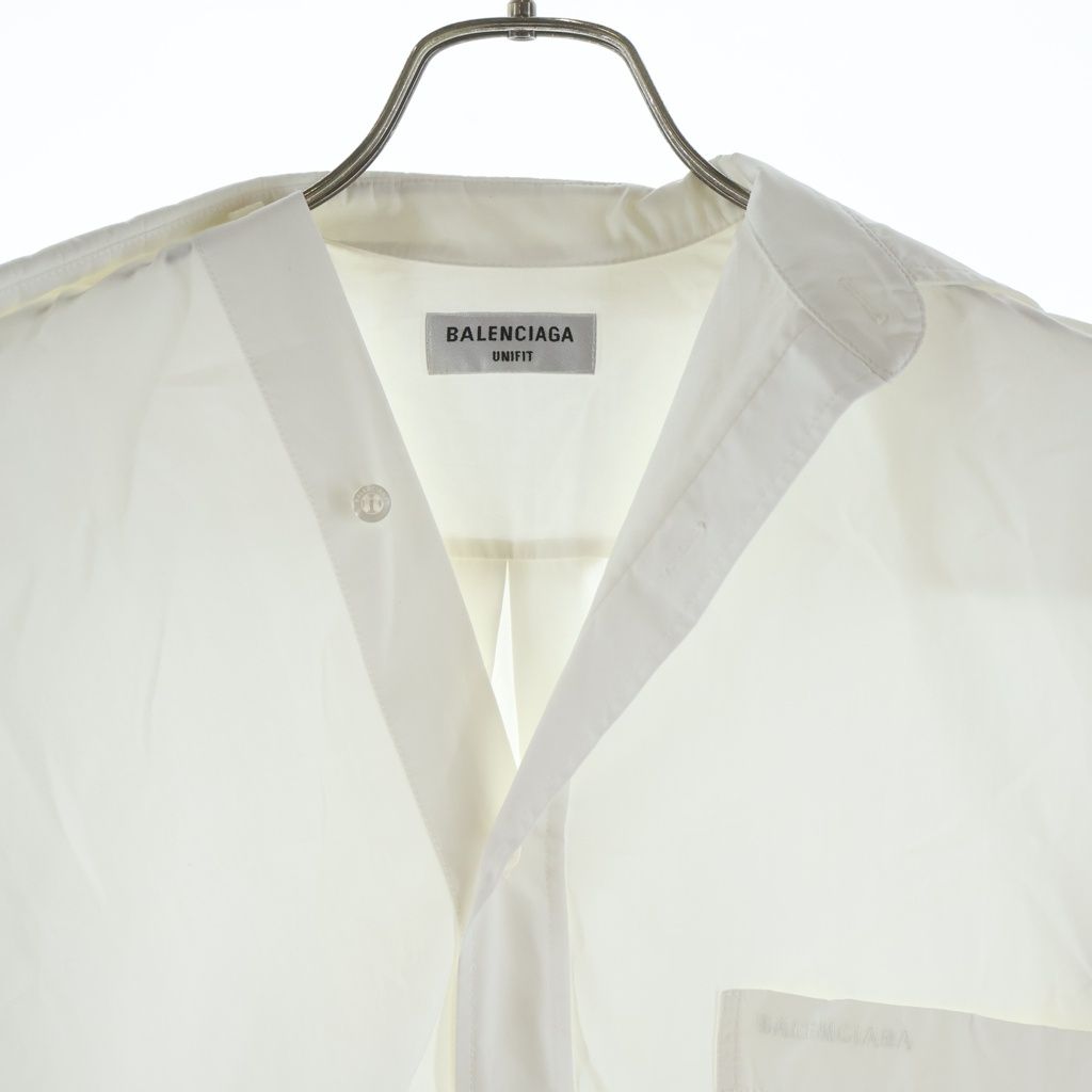 Balenciaga Asymmetric Overshirt White XXS T-Shirt — view 3