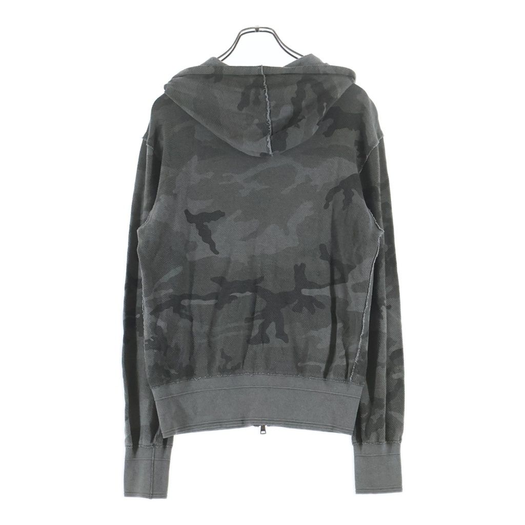Dolce & Gabbana Logo Plate Camouflage All Over Pattern Zip Up Hoodie Gray — view 2