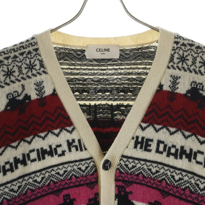 Celine the Dancing Kid Wool Jacquard Luzuka Digan Multicolor Cardigan — view 3