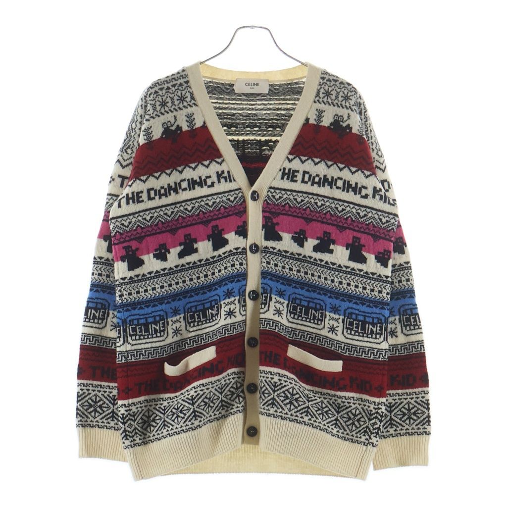 Celine the Dancing Kid Wool Jacquard Luzuka Digan Multicolor Cardigan