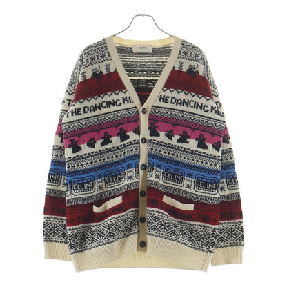 Celine the Dancing Kid Wool Jacquard Luzuka Digan Multicolor Cardigan