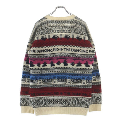 Celine the Dancing Kid Wool Jacquard Luzuka Digan Multicolor Cardigan — view 2