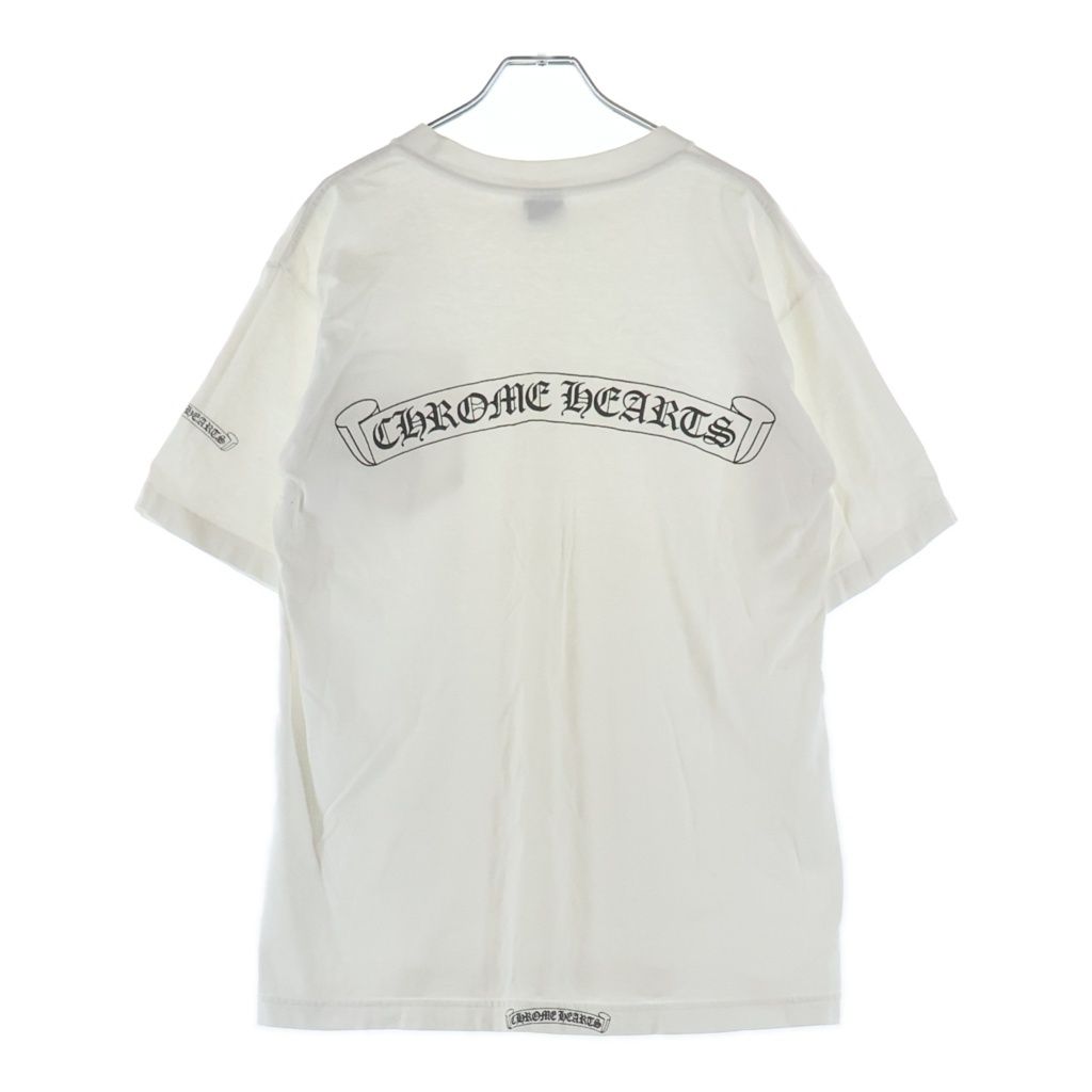 Chrome Hearts Vintage Scroll Label Chest Pocket Print T-Shirt White