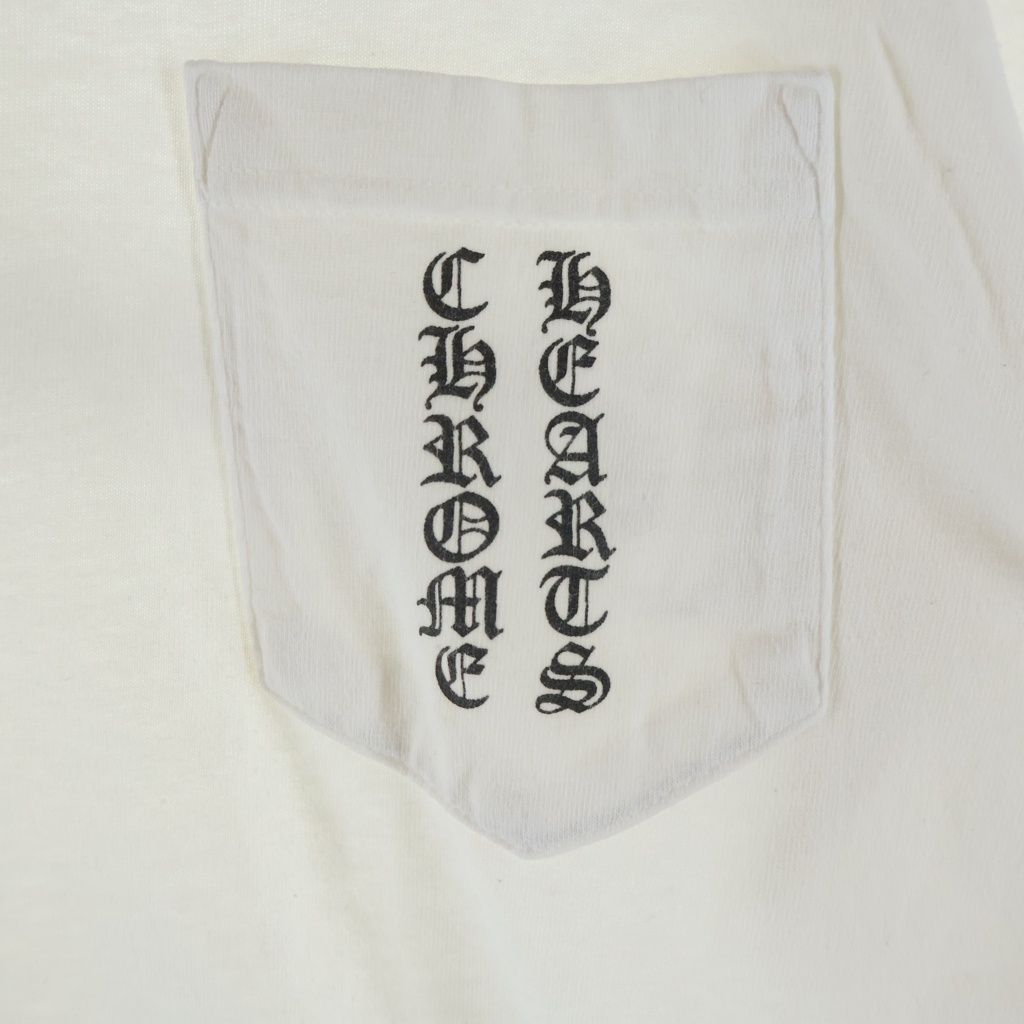 Chrome Hearts Vintage Scroll Label Chest Pocket Print T-Shirt White — view 6