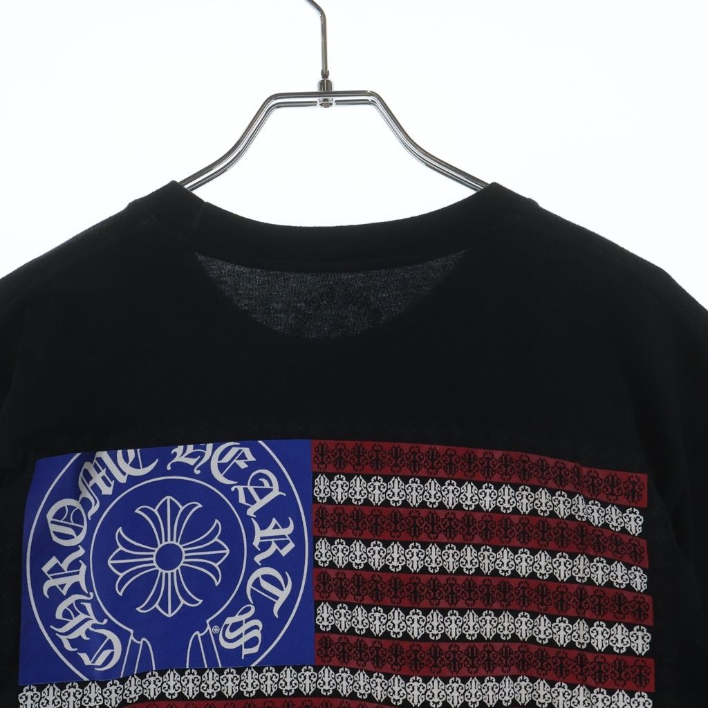 Chrome Hearts American Flag Vine Dagger Horseshoe Tee Horse Shoe Crew Neck — view 4
