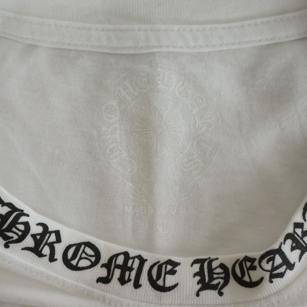 Chrome Hearts CH T-Shirt Neck Logo Short Sleeve White — view 7