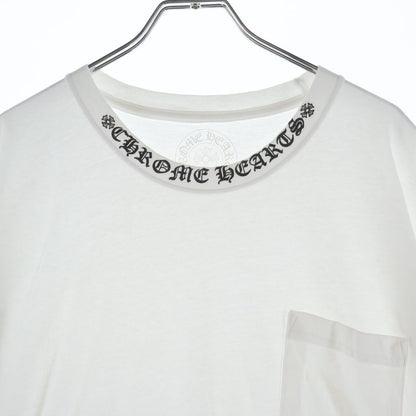 Chrome Hearts CH T-Shirt Neck Logo Short Sleeve White — view 3