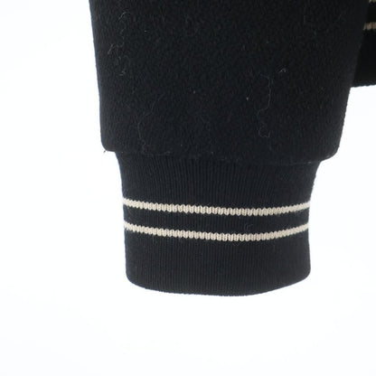 Celine Teddy Jacket Sheep Leather Trim Stadium Black White — view 6