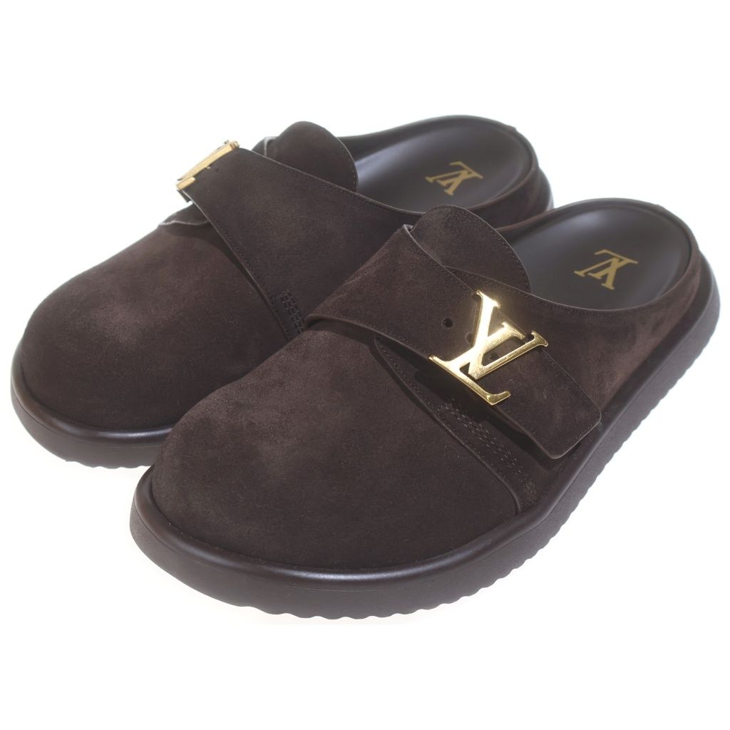Louis Vuitton LV Suede Mules Brown — view 2