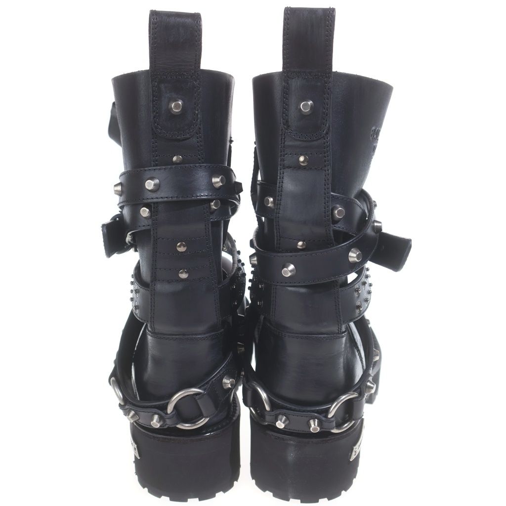 Balenciaga Venom City Bootie High Cut Boots Black Leather — view 3