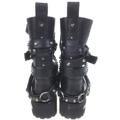 Balenciaga Venom City Bootie High Cut Boots Black Leather — view 3