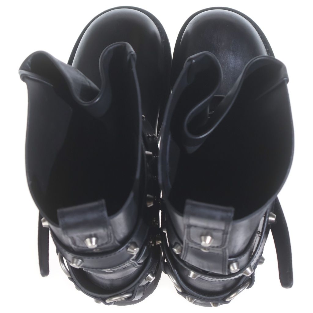 Balenciaga Venom City Bootie High Cut Boots Black Leather — view 4
