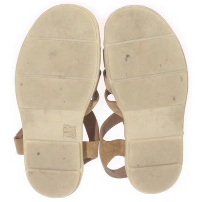 Prada Fisherman Sandals Suede Brown — view 5