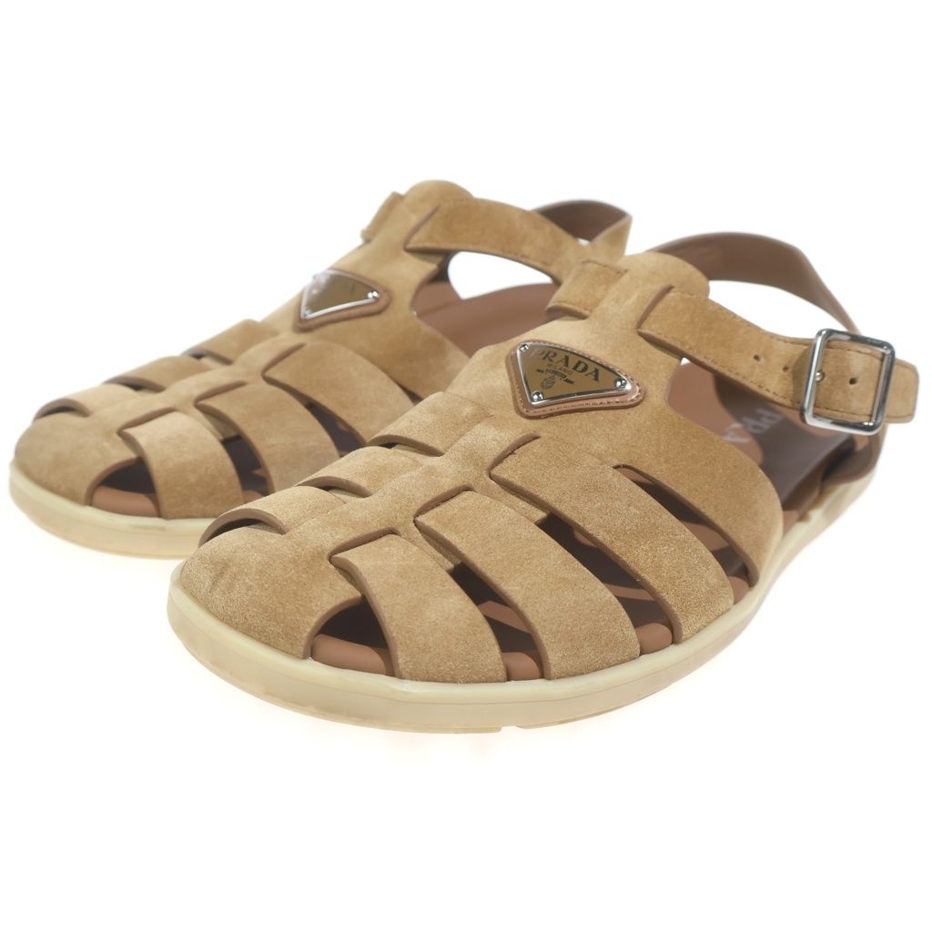 Prada Fisherman Sandals Suede Brown — view 2