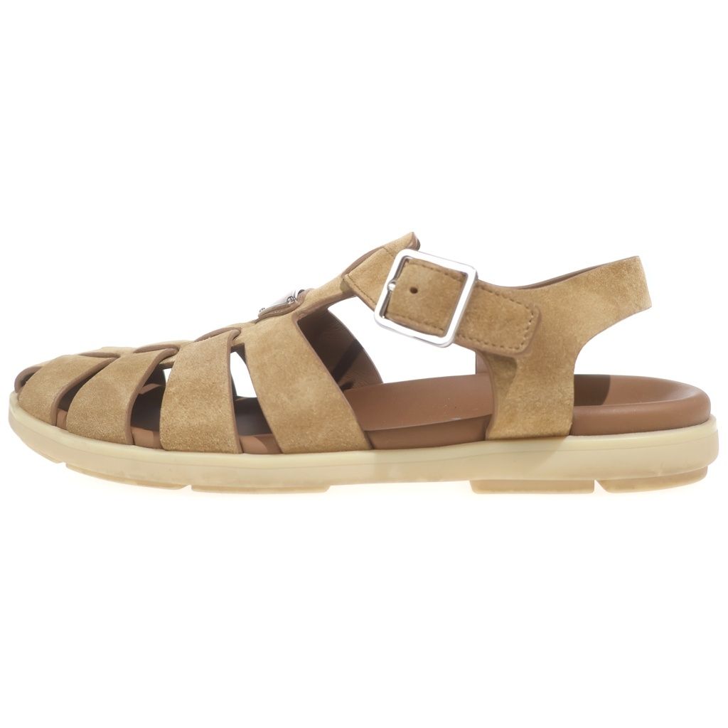Prada Fisherman Sandals Suede Brown