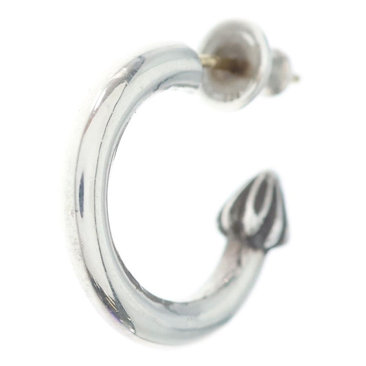 Chrome Hearts Hoop Plain Earrings Silver