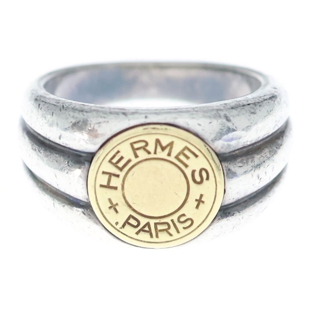 Hermes Vintage Sellier Ring Series Silver Gold — view 5