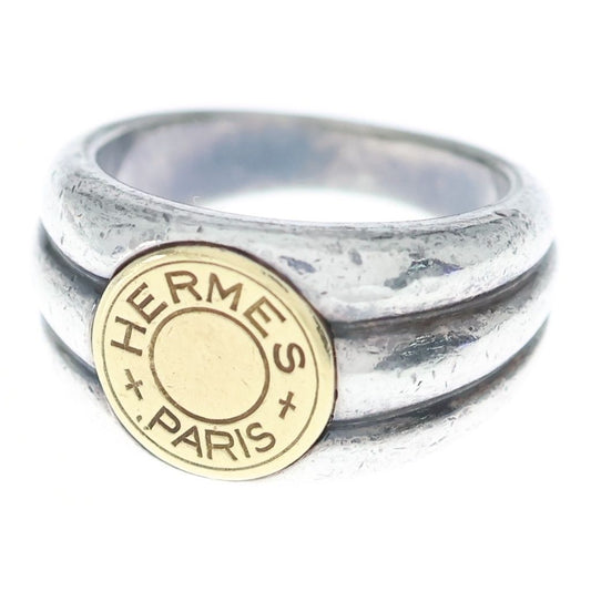 Hermes Vintage Sellier Ring Series Silver Gold