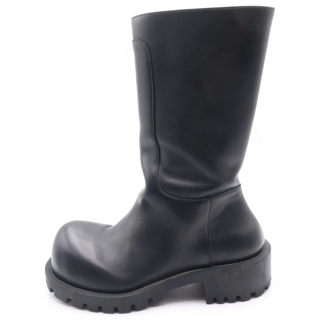 Balenciaga Hummer Leather Boots Long Shoes Black