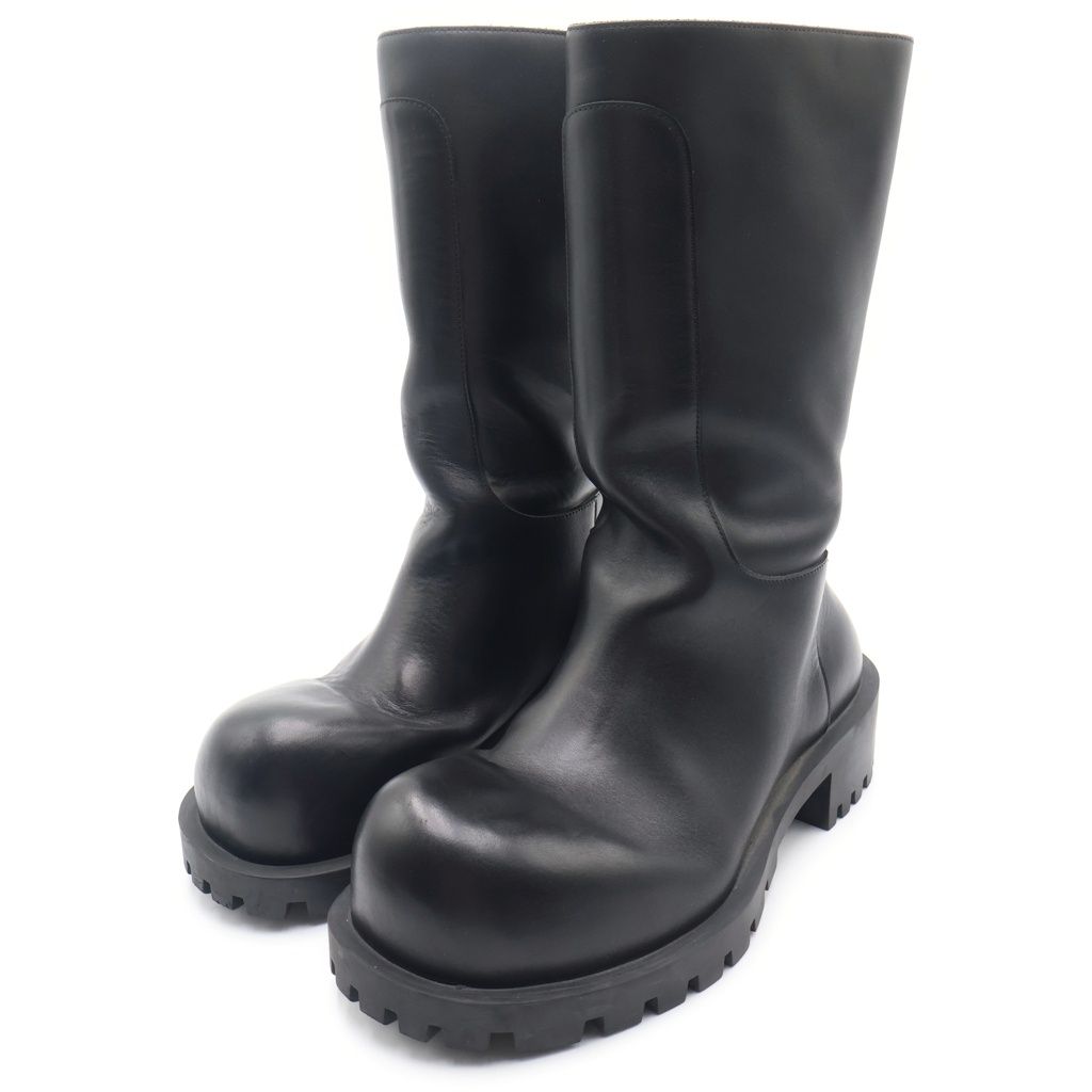 Balenciaga Hummer Leather Boots Long Shoes Black — view 2