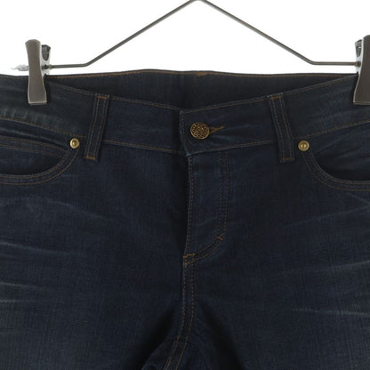 Gucci Denim Pants Floral Embroidery Button Fly Indigo — view 3
