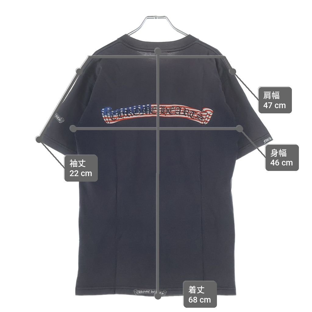 Chrome Hearts Vintage S Back American Flag Scroll Label Print Short Sleeve — view 9