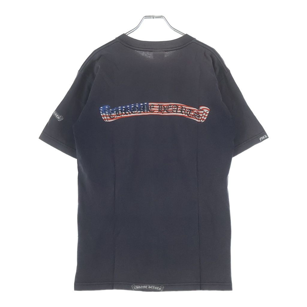 Chrome Hearts Vintage S Back American Flag Scroll Label Print Short Sleeve