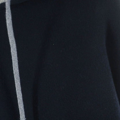 Loewe Cashmere Half Zip Knit Pullover Blend Zip Hoodie Navy — view 3