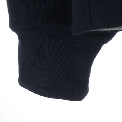 Loewe Cashmere Half Zip Knit Pullover Blend Zip Hoodie Navy — view 4