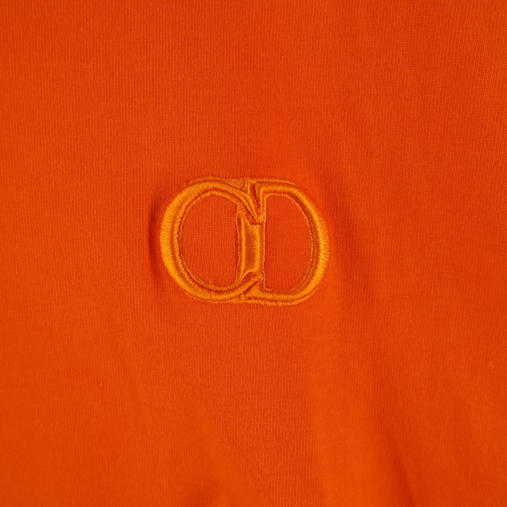 Dior CD Icon Crew Neck Short Sleeve T-Shirt Orange — view 4
