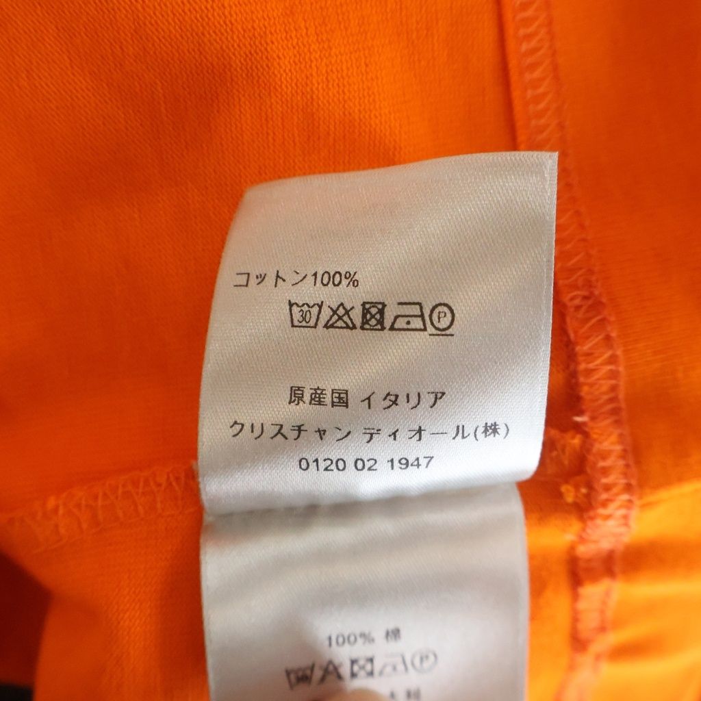 Dior CD Icon Crew Neck Short Sleeve T-Shirt Orange — view 8