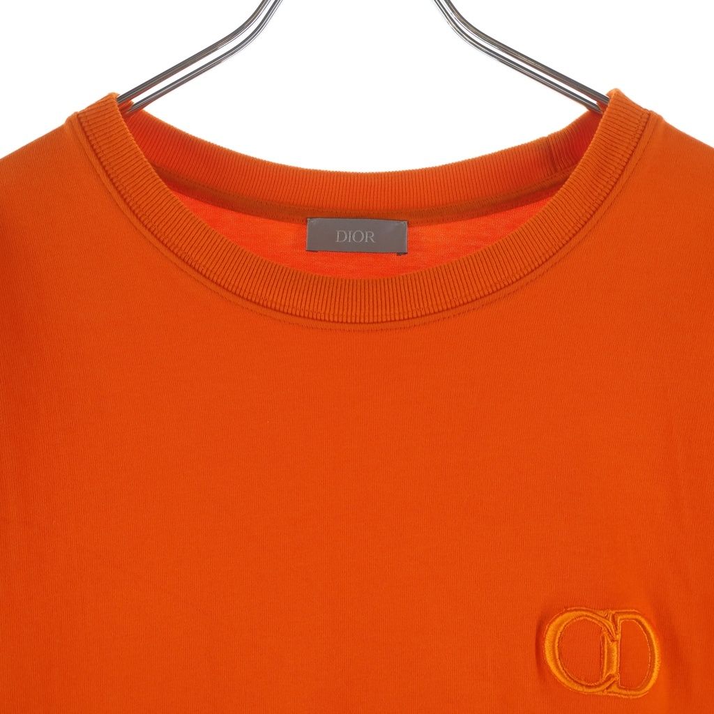 Dior CD Icon Crew Neck Short Sleeve T-Shirt Orange — view 3