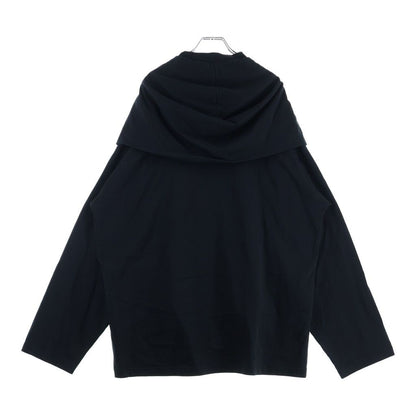 Balenciaga Hoodie Logo Layered 4 Sleeves Long Sleeve T-Shirt Black — view 2