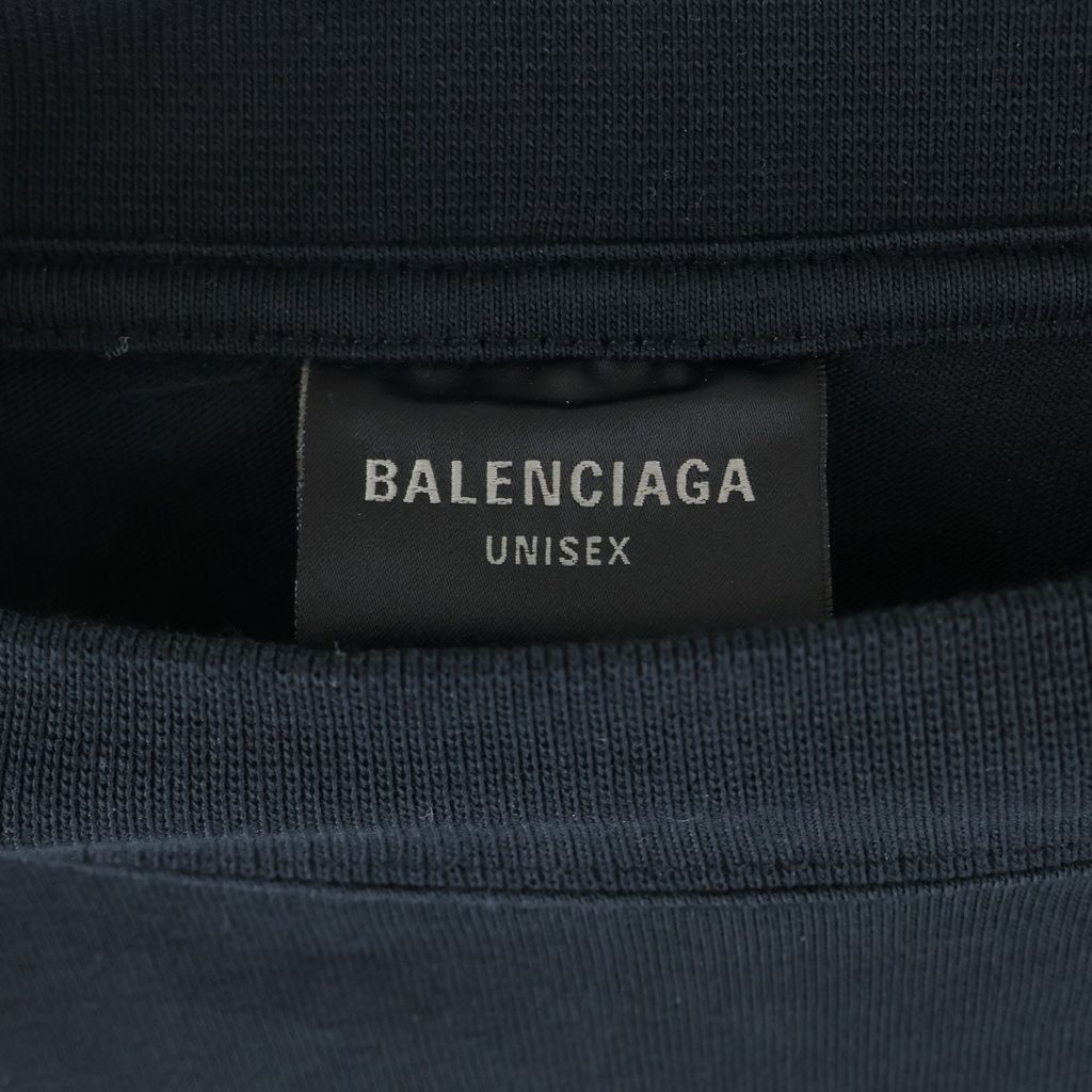 Balenciaga Hoodie Logo Layered 4 Sleeves Long Sleeve T-Shirt Black — view 6